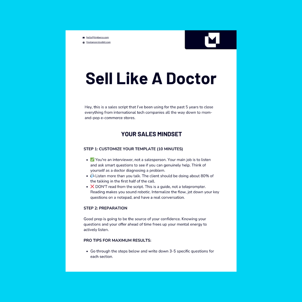 Sell Like A Doctor Guide